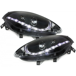 Phares DAYLINE Fiat Bravo 07-10  avec Feux Diurne LED   Noir