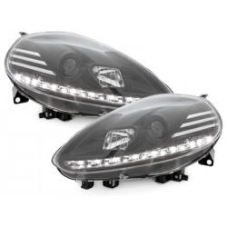 Phares D-LITE Fiat Punto Evo 09+ avec Feux DiurneNoir