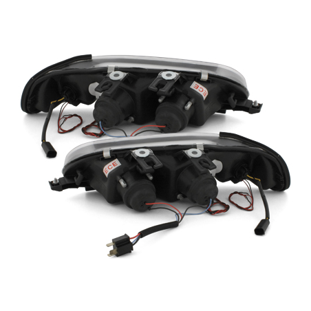 Phares Honda Civic 2/3T 91-95 avec anneaux lumineux angel eyes Chrome Phares Honda Civic 2/3T 91-95 avec anneaux lumineux angel eyes Chrome