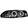 Phares Honda Civic 2/3T 91-95 avec anneaux lumineux angel eyes Noir Phares Honda Civic 2/3T 91-95 avec anneaux lumineux angel eyes Noir