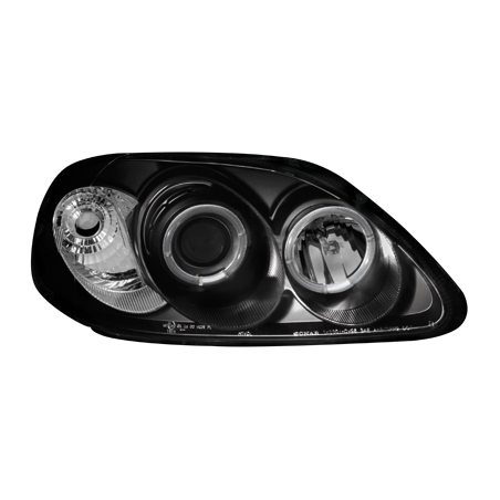 Phares Honda Civic 2/5T 99-02 avec anneaux lumineux angel eyes Noir Phares Honda Civic 2/5T 99-02 avec anneaux lumineux angel eyes Noir