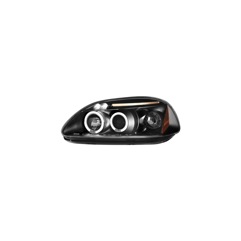 Phares Honda Civic 2/5T 96-98  avec anneaux lumineux angel eyes  Noir
