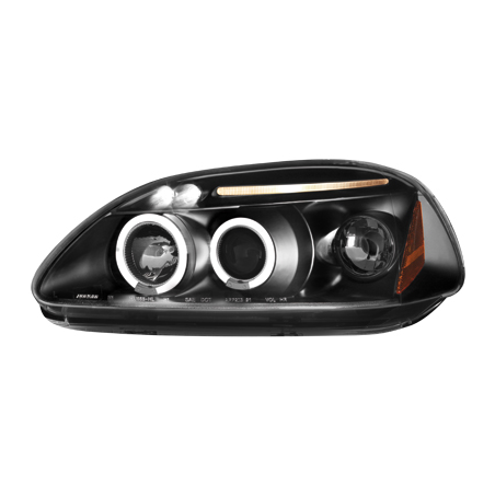 Phares Honda Civic 2/5T 96-98 avec anneaux lumineux angel eyes Noir Phares Honda Civic 2/5T 96-98 avec anneaux lumineux angel eyes Noir