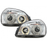 Phares Hyundai Tucson 04+ avec Anneaux lumineux Angel Eyes Chrome Phares Hyundai Tucson 04+ avec Anneaux lumineux Angel Eyes Chrome