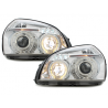 Phares Hyundai Tucson 04+ avec Anneaux lumineux Angel Eyes Chrome Phares Hyundai Tucson 04+ avec Anneaux lumineux Angel Eyes Chrome