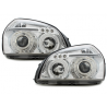 Phares Hyundai Tucson 04+ avec Anneaux lumineux Angel Eyes Chrome Phares Hyundai Tucson 04+ avec Anneaux lumineux Angel Eyes Chrome
