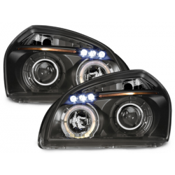 Phares Hyundai Tucson 04+  avec Anneaux lumineux Angel Eyes   Noir