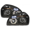 Phares Hyundai Tucson 04+ avec Anneaux lumineux Angel Eyes Noir Phares Hyundai Tucson 04+ avec Anneaux lumineux Angel Eyes Noir