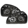 Phares Hyundai Tucson 04+ avec Anneaux lumineux Angel Eyes Noir Phares Hyundai Tucson 04+ avec Anneaux lumineux Angel Eyes Noir