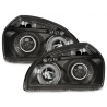 Phares Hyundai Tucson 04+ avec Anneaux lumineux Angel Eyes Noir Phares Hyundai Tucson 04+ avec Anneaux lumineux Angel Eyes Noir