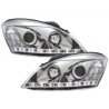 Phares DAYLINE KIA CEE'D 06-09 avec feux diurne LED Chrome Phares DAYLINE KIA CEE'D 06-09 avec feux diurne LED Chrome