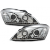 Phares DAYLINE KIA CEE'D 06-09 avec feux diurne LED Chrome Phares DAYLINE KIA CEE'D 06-09 avec feux diurne LED Chrome
