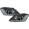 Phares DAYLINE KIA CEE'D 06-09 avec feux diurne LED Noir Phares DAYLINE KIA CEE'D 06-09 avec feux diurne LED Noir