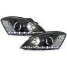 Phares DAYLINE KIA CEE'D 06-09 avec feux diurne LED Noir Phares DAYLINE KIA CEE'D 06-09 avec feux diurne LED Noir