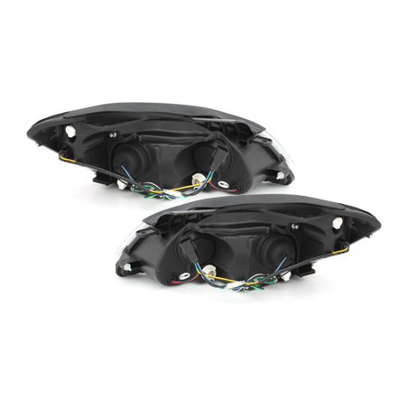 Phares DAYLINE KIA CEE'D 06-09 avec feux diurne LED Noir Phares DAYLINE KIA CEE'D 06-09 avec feux diurne LED Noir