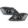 Phares DAYLINE KIA CEE'D 06-09 avec feux diurne LED Noir Phares DAYLINE KIA CEE'D 06-09 avec feux diurne LED Noir