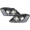 Phares DAYLINE KIA CEE'D 06-09 avec feux diurne LED Noir Phares DAYLINE KIA CEE'D 06-09 avec feux diurne LED Noir