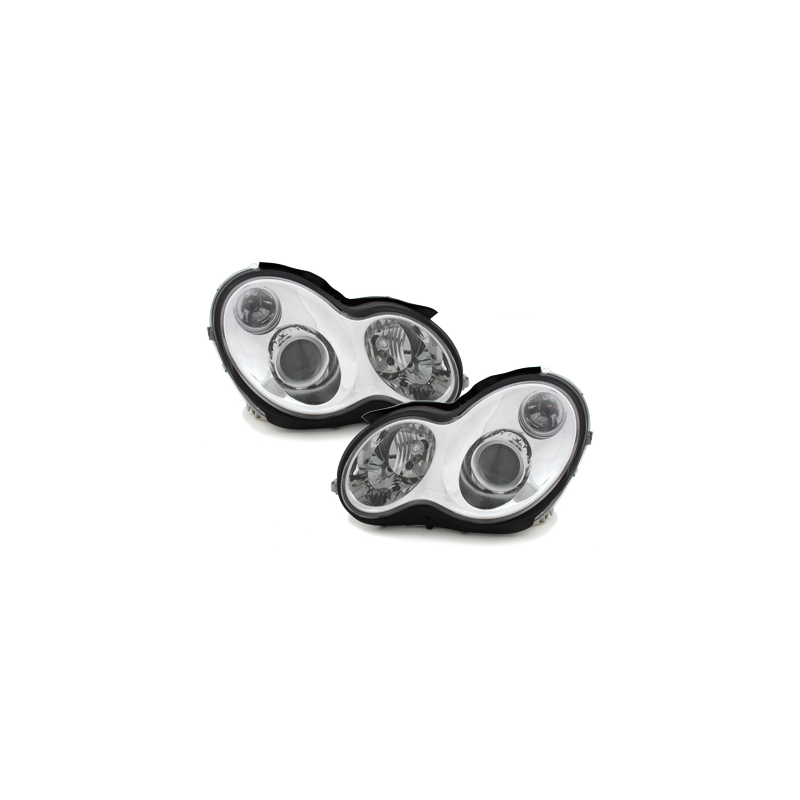 Phares Mercedes Benz W203 C-Klasse 00-06  Chrome