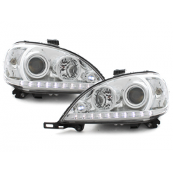Phares a LED DRL Mercedes Benz W163 M 98-01  Chrome