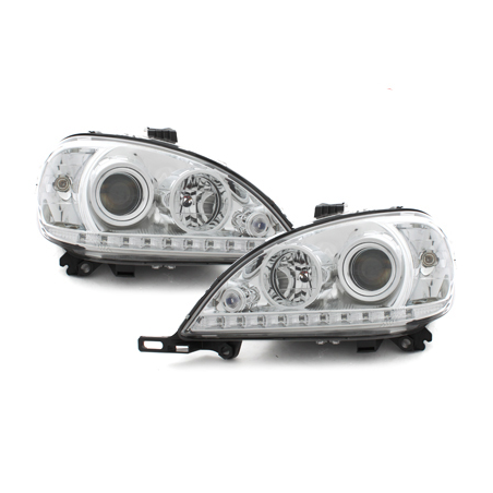 Phares a LED DRL Mercedes Benz W163 M 98-01  Chrome