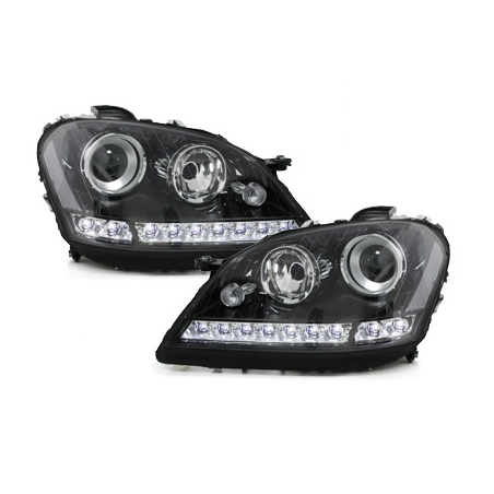 Phares a LED DRL Mercedes Benz W164 M 05-08  Noir