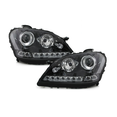 Phares a LED DRL Mercedes Benz W164 M 05-08  Noir