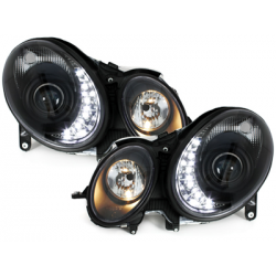 Phares a LED DRL Mercedes B. W211 E-Klasse 06-08 Noir
