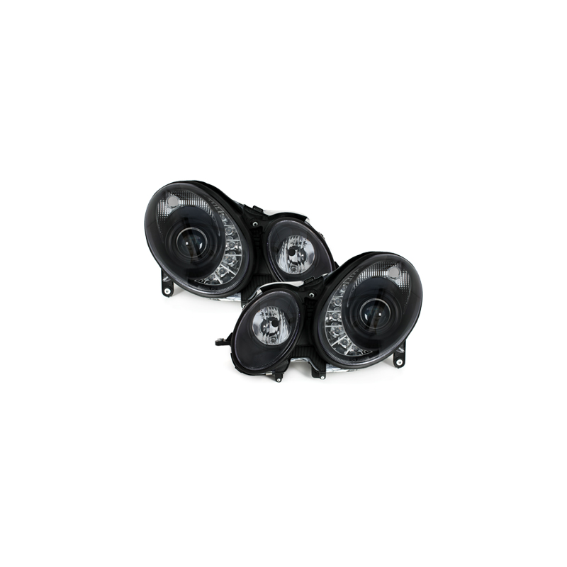 Phares a LED DRL Mercedes B. W211 E-Klasse 06-08 Noir