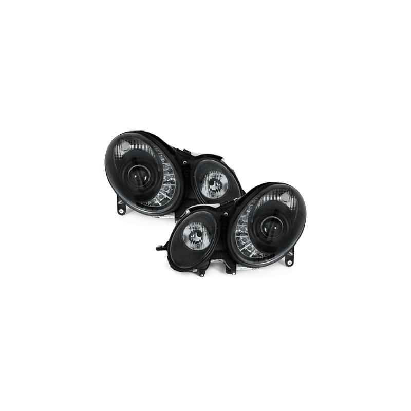 Phares a LED DRL Mercedes B. W211 E-Klasse 06-08 Noir