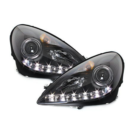 Phares a LED DRL MERCEDES BENZ SLK R171 04-11 Noir