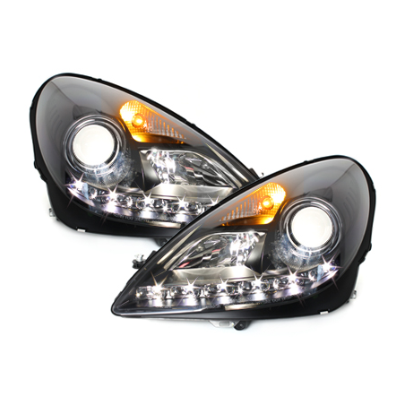 Phares a LED DRL MERCEDES BENZ SLK R171 04-11 Noir