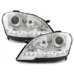 Phares a LED DRL Mercedes Benz W164 M 08+  Chrome