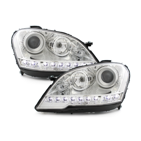 Phares a LED DRL Mercedes Benz W164 M 08+  Chrome