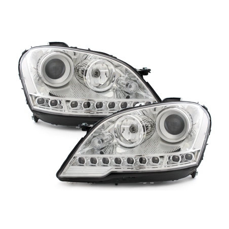 Phares a LED DRL Mercedes Benz W164 M 08+  Chrome