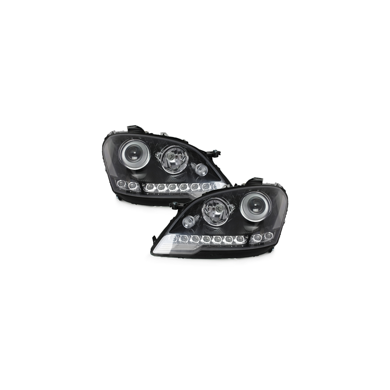 Phares a LED DRL Mercedes Benz W164 M 08+  Noir