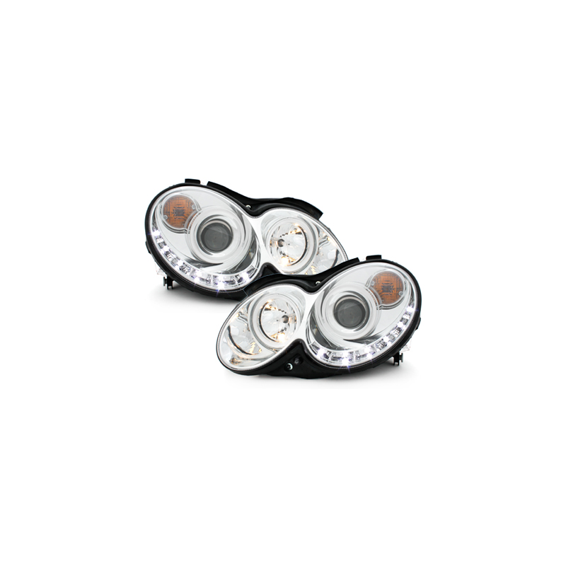 Phares a LED DRL Mercedes Benz CLK W209 03-08