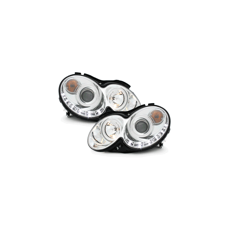 Phares a LED DRL Mercedes Benz CLK W209 03-08