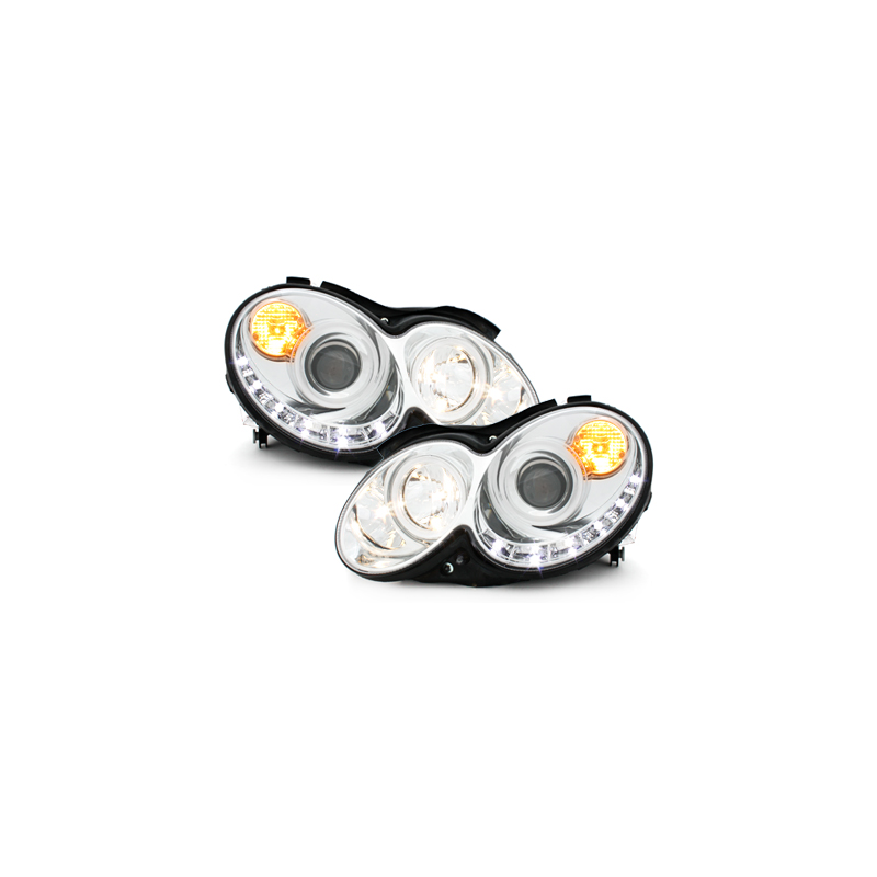 Phares a LED DRL Mercedes Benz CLK W209 03-08