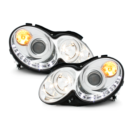 Phares a LED DRL Mercedes Benz CLK W209 03-08