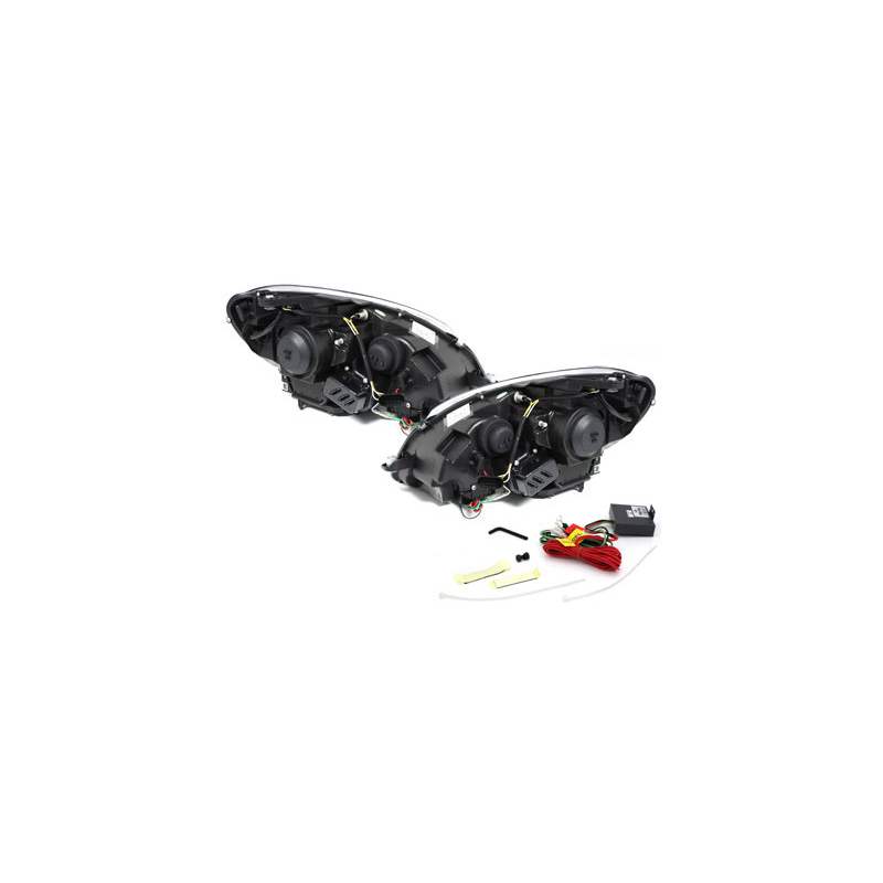 Phares a LED DRL D-LITE Mercedes Benz C-Klasse W204 07-12 Noir