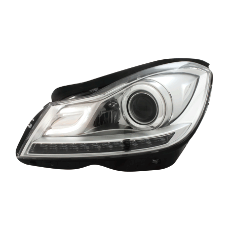 Phares avec Feux de jour LED Mercedes Benz W204 C-Klasse 11+  Chrome