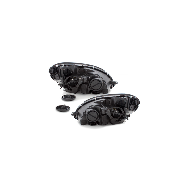 Phares avec Feux de jour LED Mercedes Benz W204 C-Klasse 06-10  Chrome