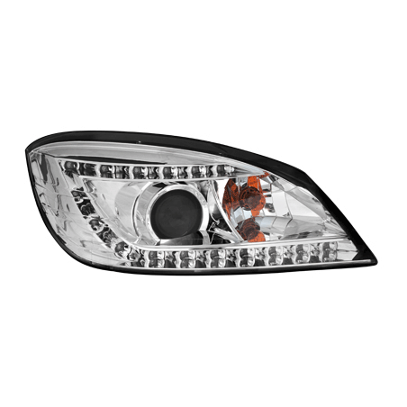 Phares avec Feux de jour LED Mercedes Benz W204 C-Klasse 06-10  Chrome