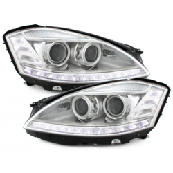 avec Feux Diurne Led Mercedes Benz W221 S-Klasse 06-08 Xénon Chrome