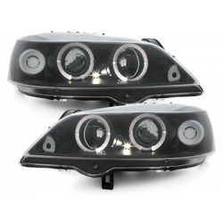 Phares Opel Astra Gauche 98-04  avec anneaux lumineux angel eyes  Noir