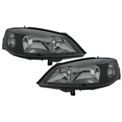 Phares Opel Astra Gauche 98-04  Chrome  Noir