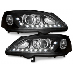 Phares DAYLINE Opel Astra Gauche 98-04  avec feux diurne LED  Noir
