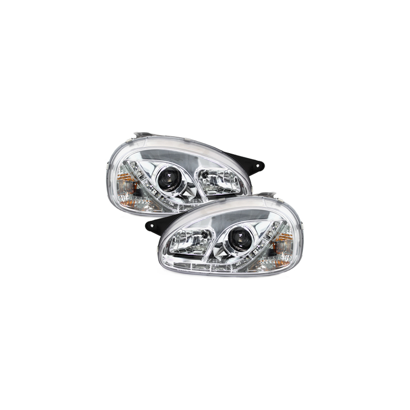 Phares DAYLINE Opel Corsa B 3/5T 03.93-01  avec Feux Diurne LED 