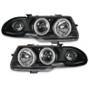 Phares Opel Astra F 91-94 avec anneaux lumineux angel eyes CCFL Noir Phares Opel Astra F 91-94 avec anneaux lumineux angel eyes CCFL Noir