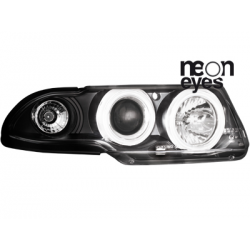 Phares Opel Astra F 95-98  avec anneaux lumineux angel eyes CCFL  Noir